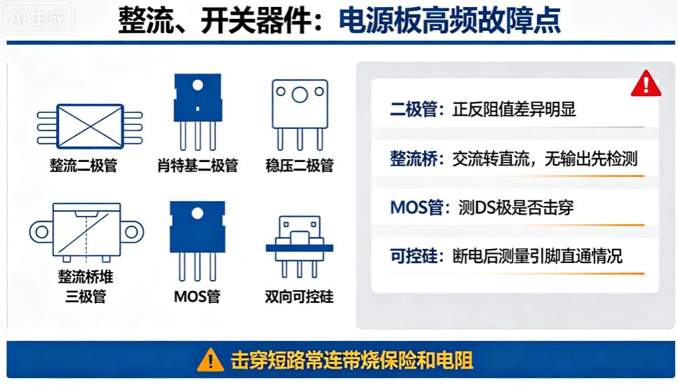 mos管原厂供应商_功率半导体隔离元件芯片故障_电子维修元器件识别与检修